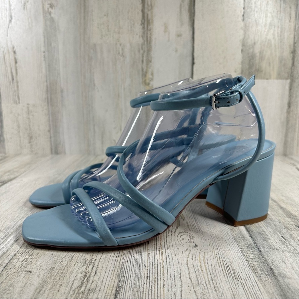Nordstrom Powder Blue Multi-Strap Block Heel Sandals